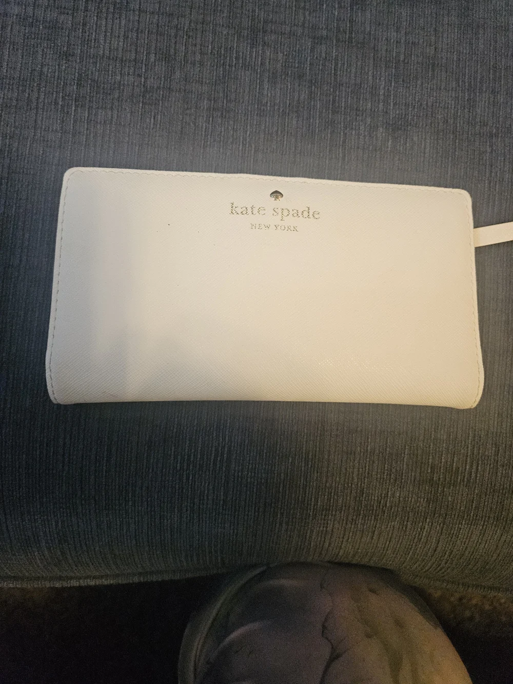 Kate Spade Cream and Tan Striped Leather Satchel w matching wallet